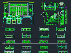 中式精品图库 雕花窗格、镂空花形隔断门窗屏风图案CAD图块平面设计图下载指南